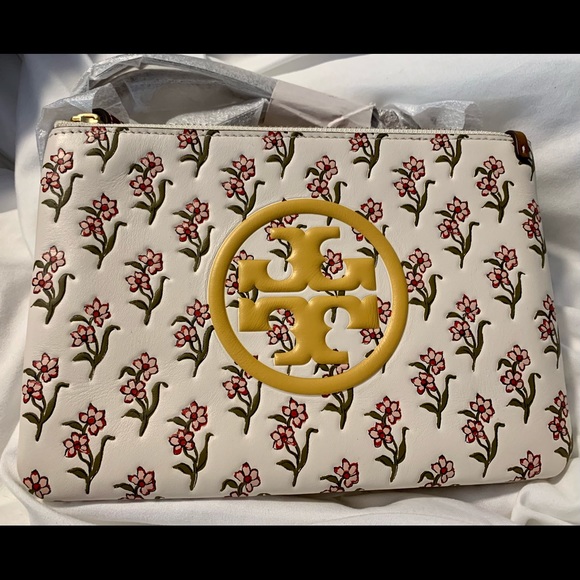 TORY BURCH - PERRY BOMBÉ PRINTED DOUBLE-ZIP MINI BAG NEW! - Picture 4 of 5